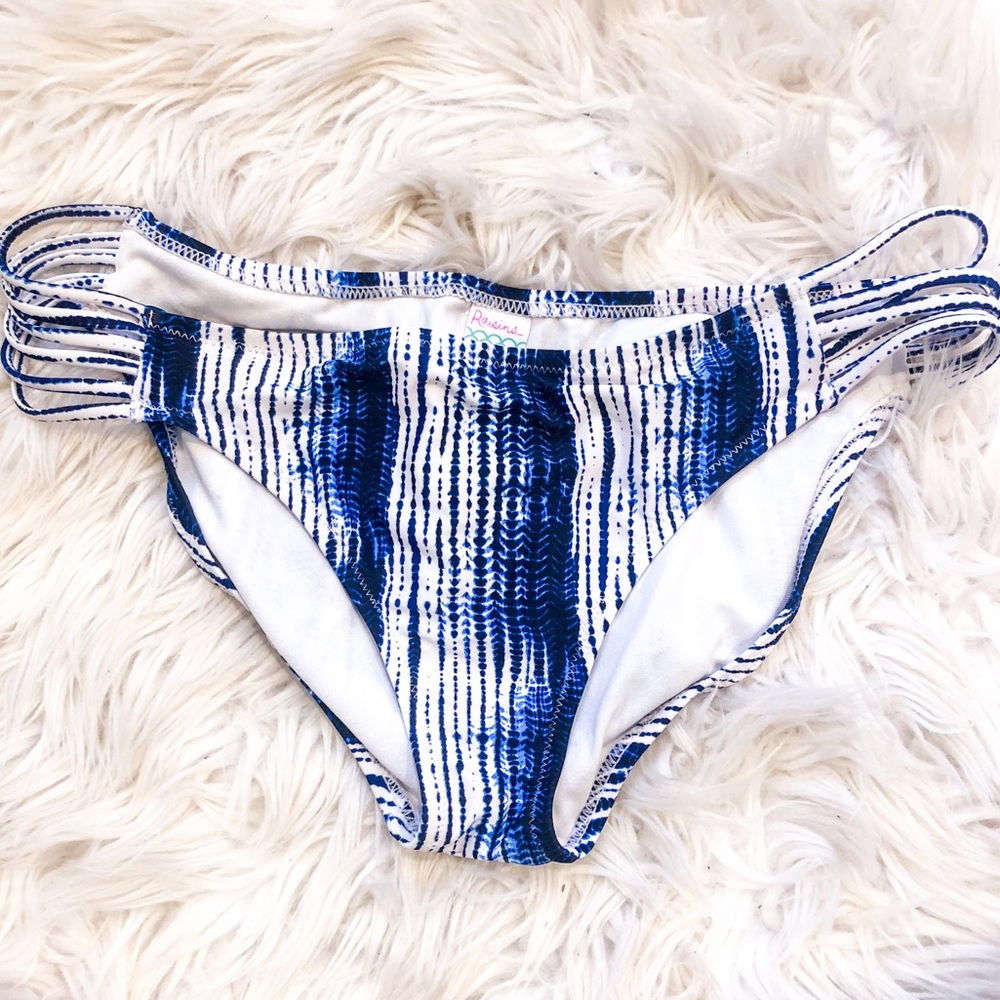 Raisins Bikini Bottoms Blue and White